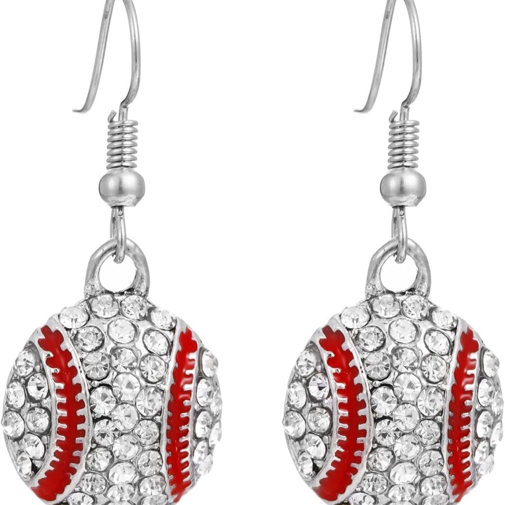 Baseball earrings